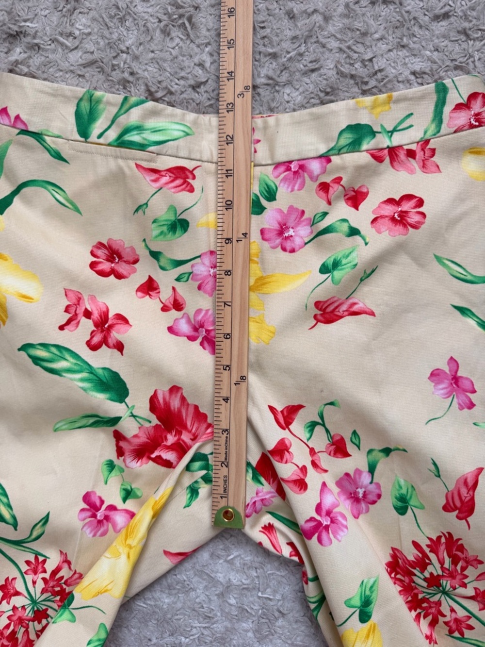 Rafaella colorful Yellow Floral Pants - Picture 7 of 8